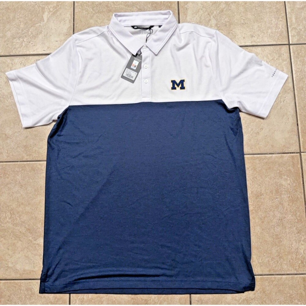 Michigan Wolverines Shirt Mens XL Travis Mathew Golf Polo Collegiate Collection
